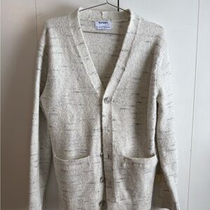 Old Navy Men's Light Gray Cardigan Sweater